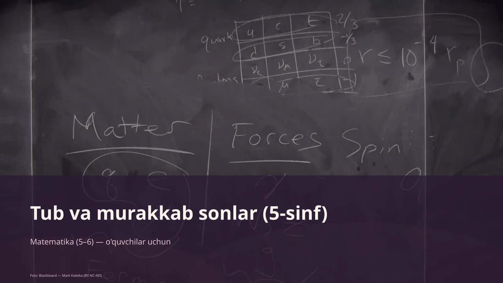 Tub va murakkab sonlar (5-sinf)