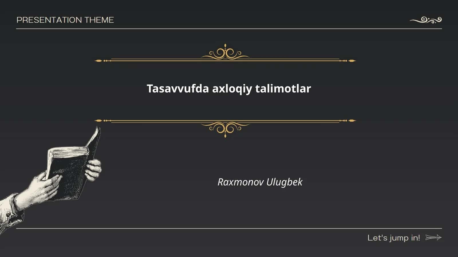 Tasavvufda axloqiy talimotlar