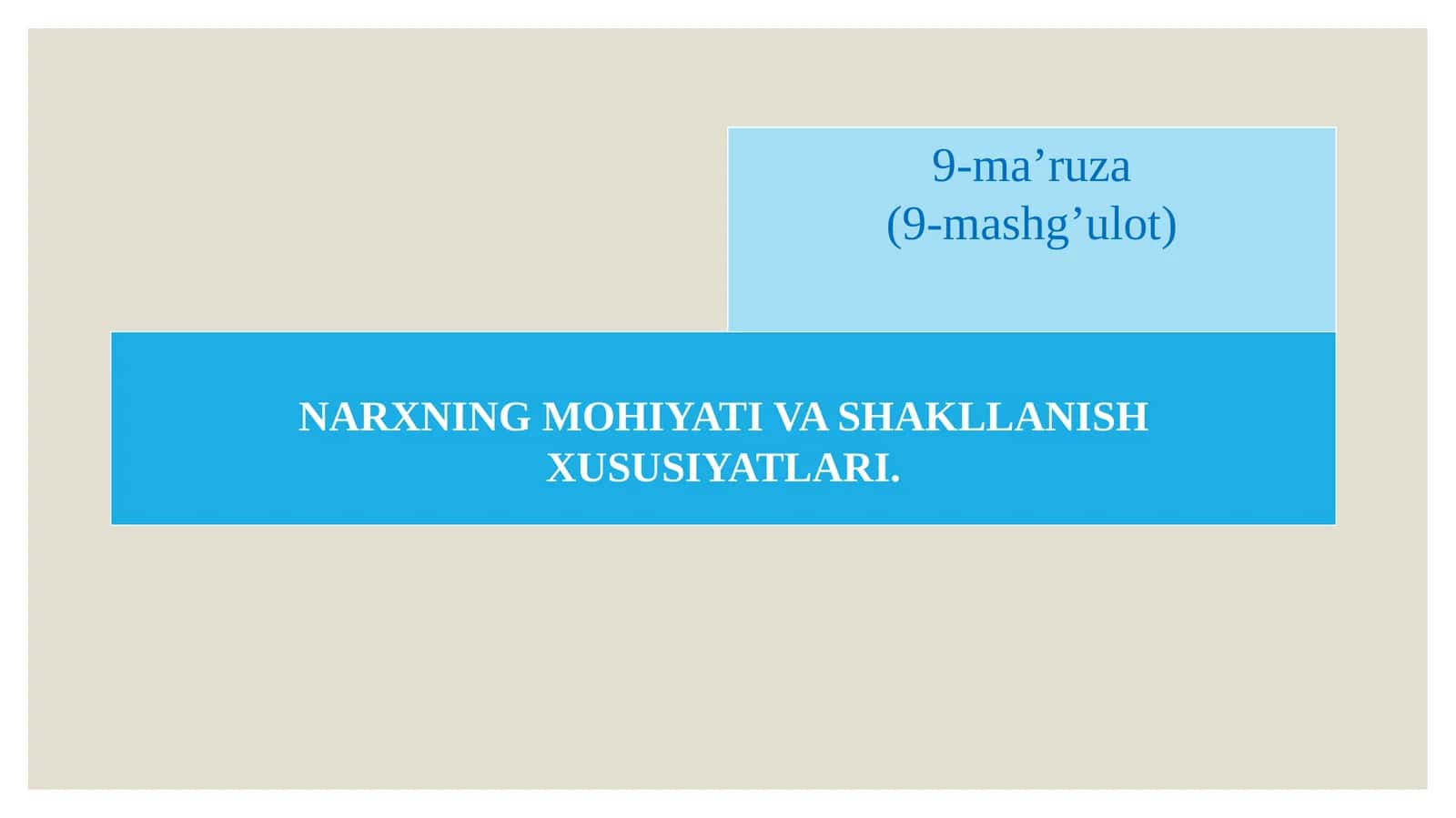 9-ma’ruza (9-mashg’ulot)
