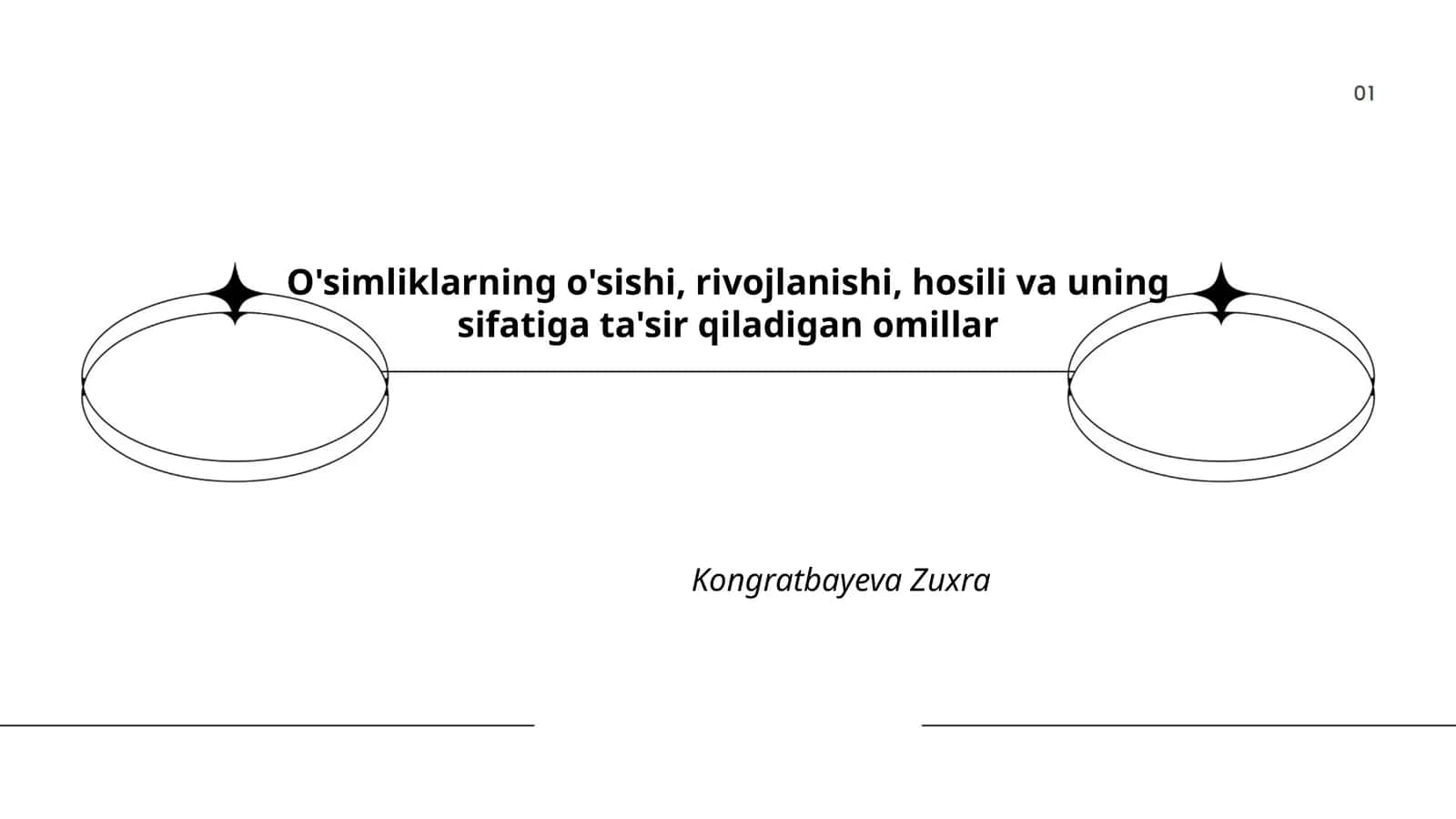 O'simliklarning o'sishi, rivojlanishi, hosili va uning sifatiga ta'sir qiladigan omillar