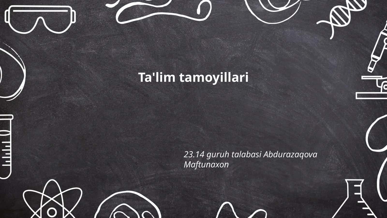 Ta'lim jarayonining samaradorligi