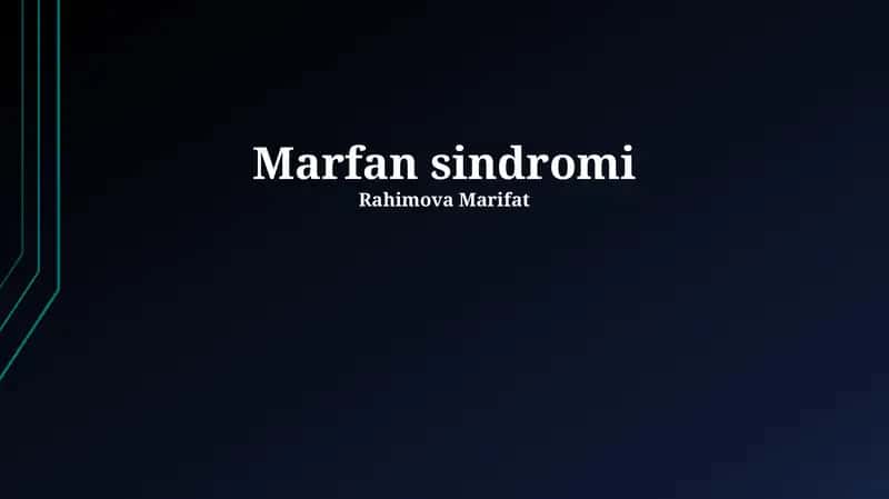 Marfan Sindromi