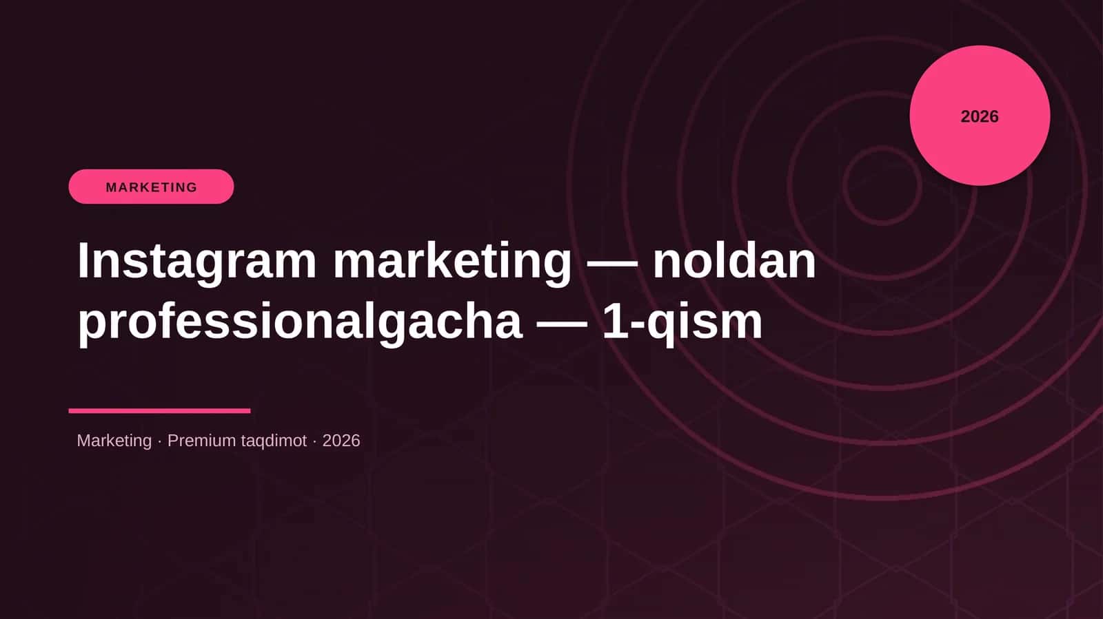 Instagram marketing — noldan professionalgacha — 1-qism