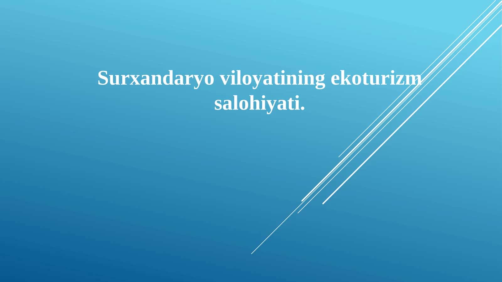 Turizm Salohiyati