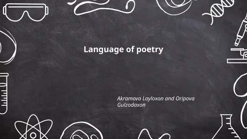 Language of poetry