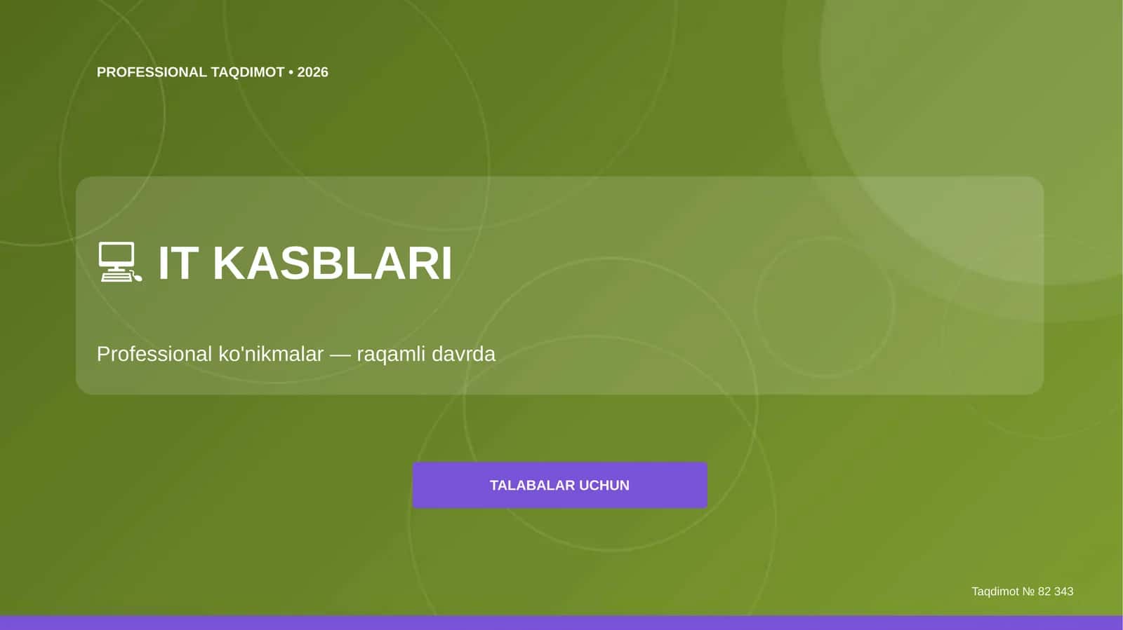 IT kasblari: Professional ko'nikmalar - raqamli davrda [Talabalar uchun]