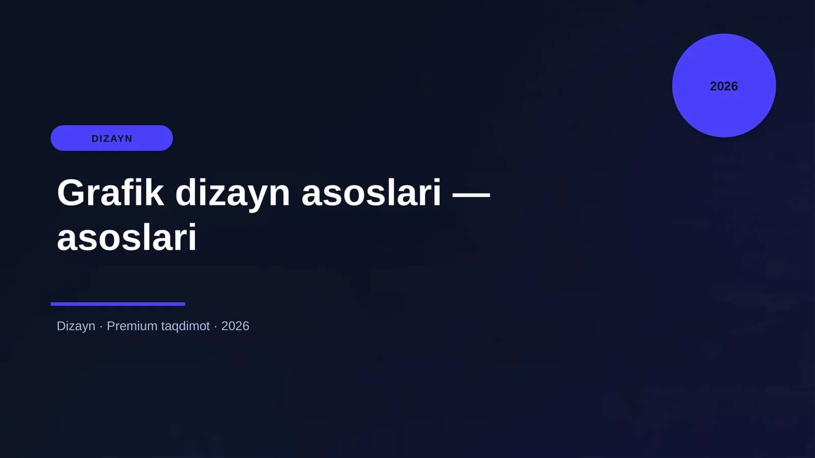 Grafik dizayn asoslari — asoslari