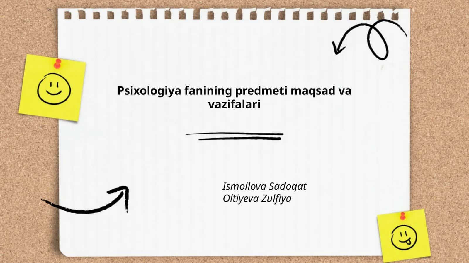 Psixologiya fanining predmeti maqsad va vazifalari