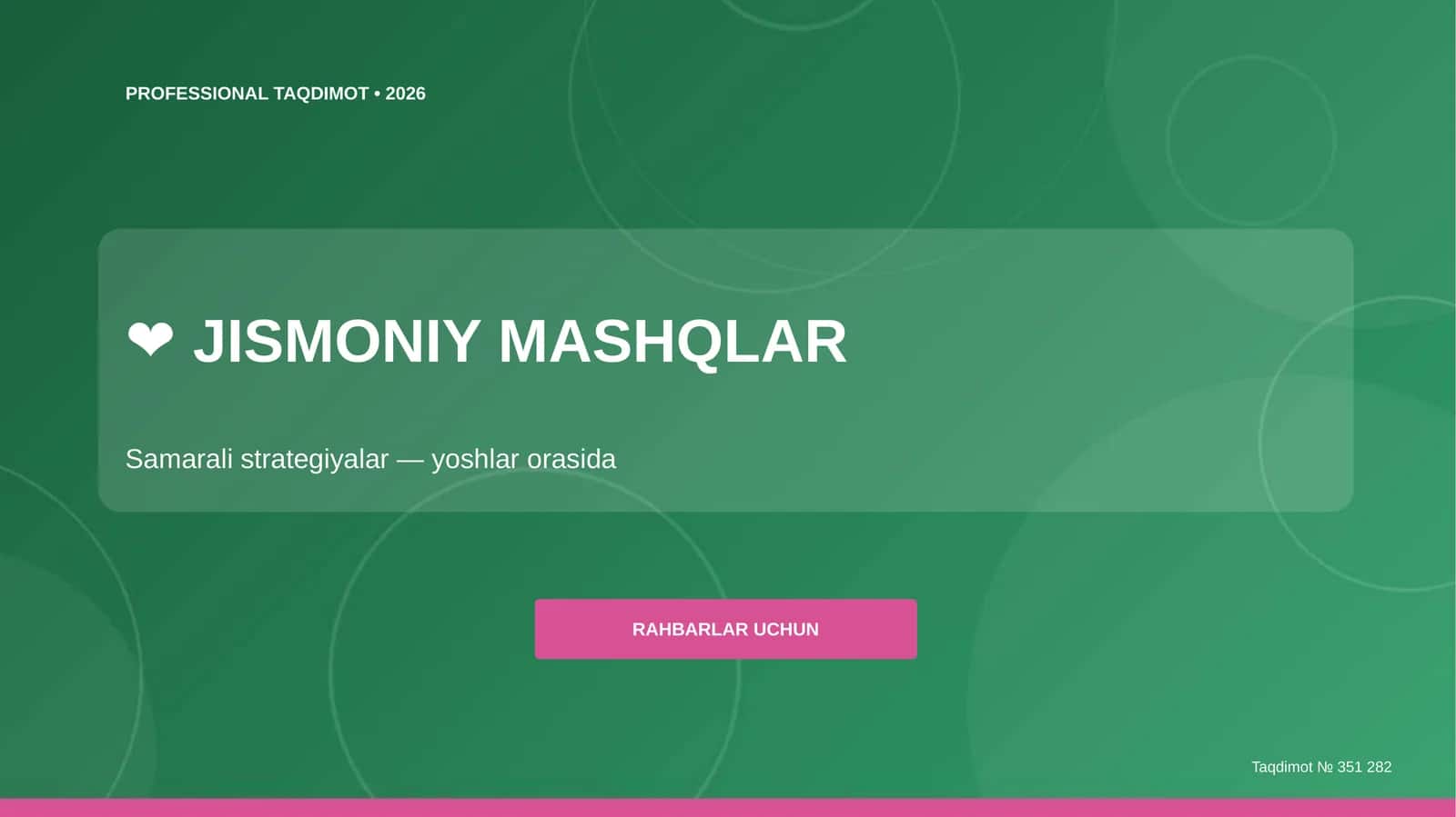 Jismoniy mashqlar: Samarali strategiyalar