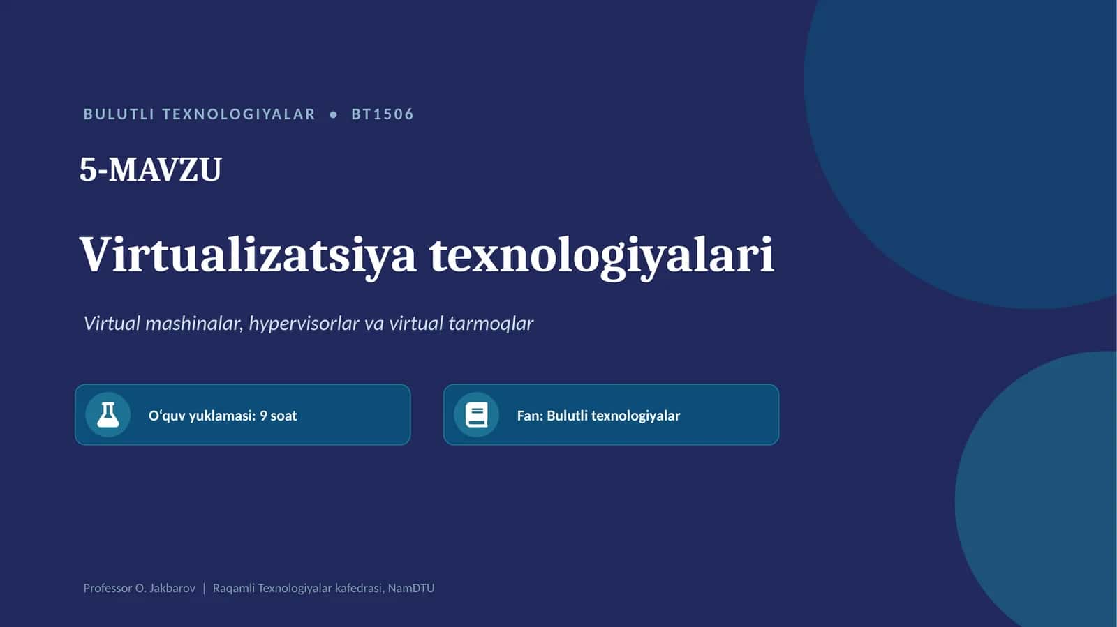 BULUTLI TEXNOLOGIYALAR • BT1506