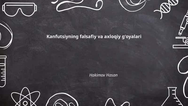 Kanfutsiyning falsafiy va axloqiy gʻoyalari