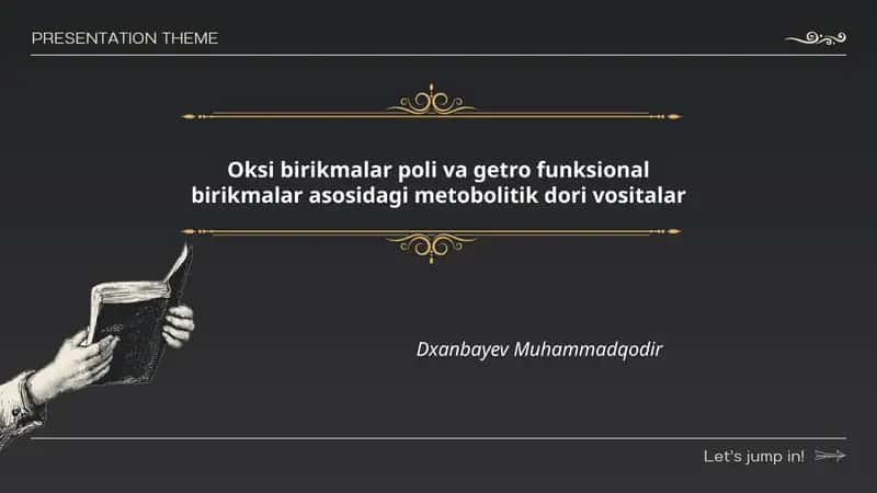 Oksi birikmalar poli va getro funksional birikmalar asosidagi metobolitik dori vositalar