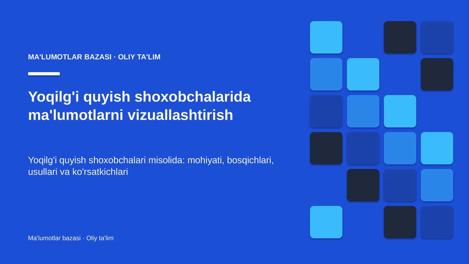 yoqilg'i quyish shoxobchalarida ma'lumotlarni vizuallashtirish 3005