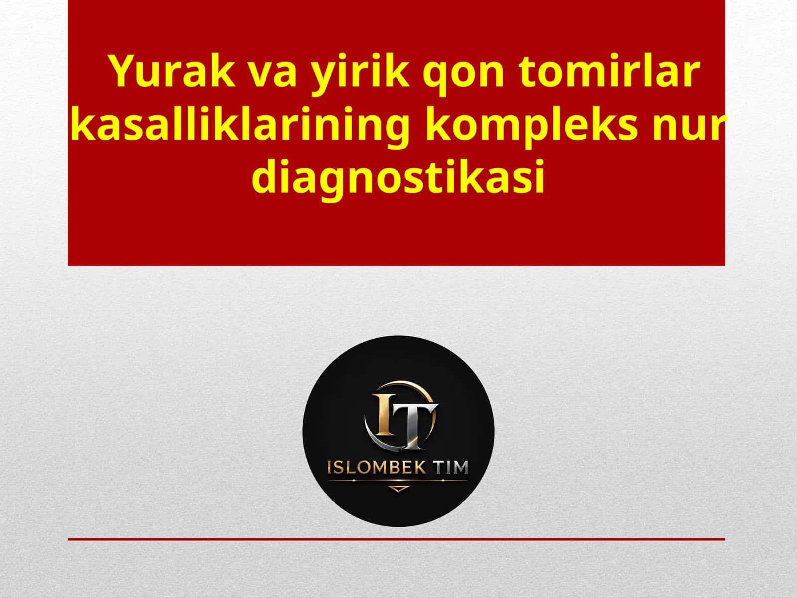 Yurak va yirik qon tomirlar kasalliklarining kompleks nur diagnostikasi