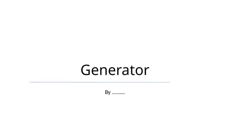 Generator