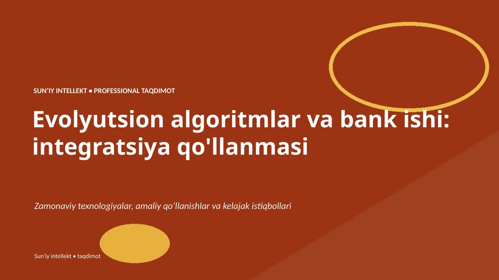 Evolyutsion algoritmlar va bank ishi: integratsiya qo'llanmasi