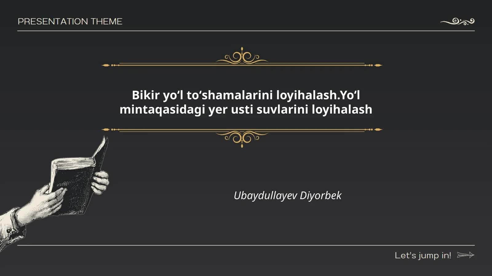 Yoʻl toʻshamalari loyihalash