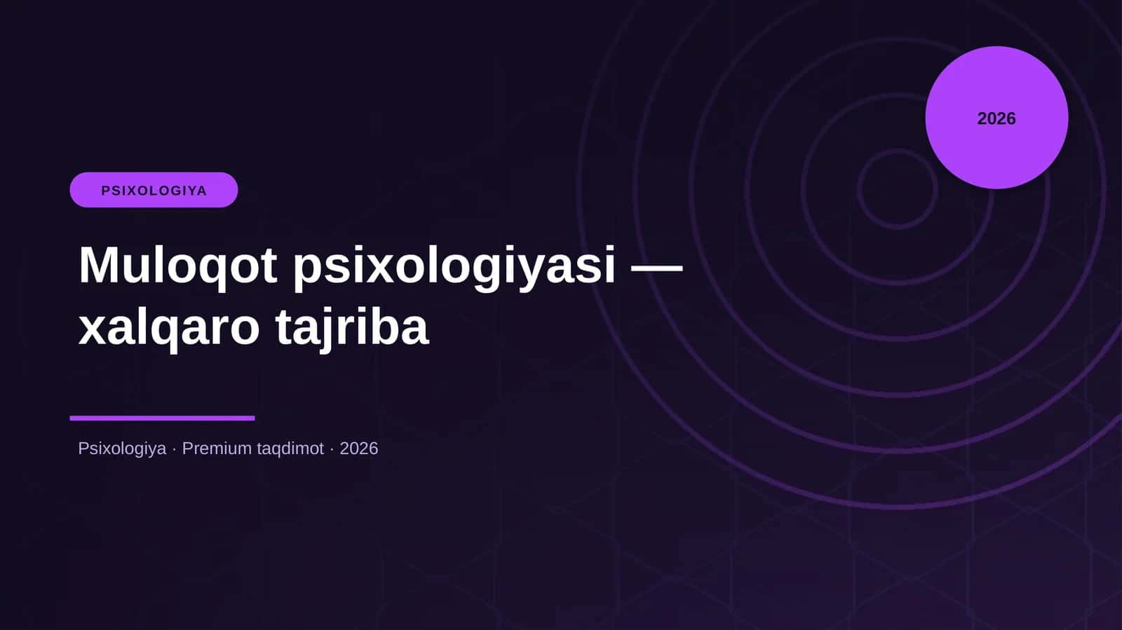 Muloqot psixologiyasi — xalqaro tajriba
