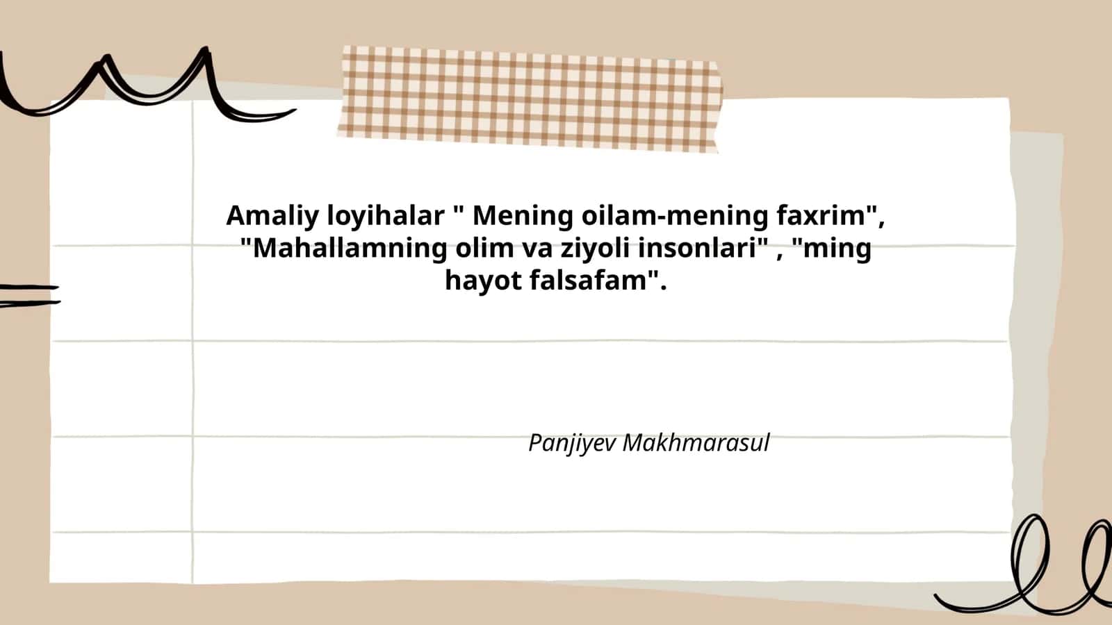 Mening oilam-mening faxrim
