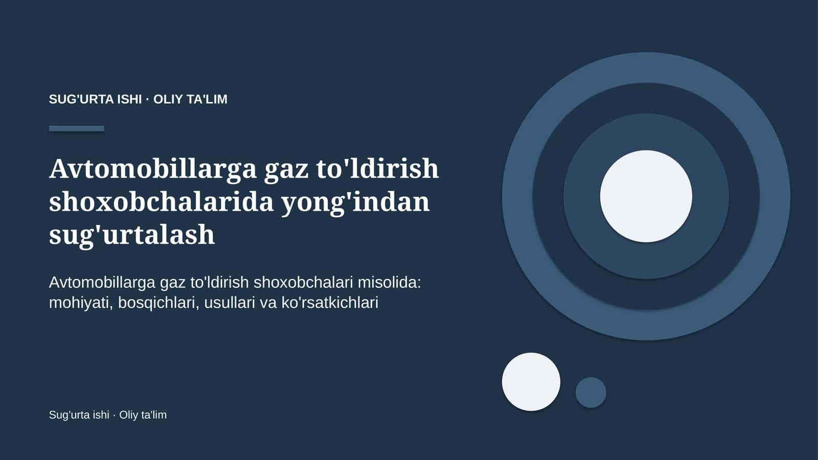 Avtomobillarga gaz to'ldirish shoxobchalarida yong'indan sug'urtalash