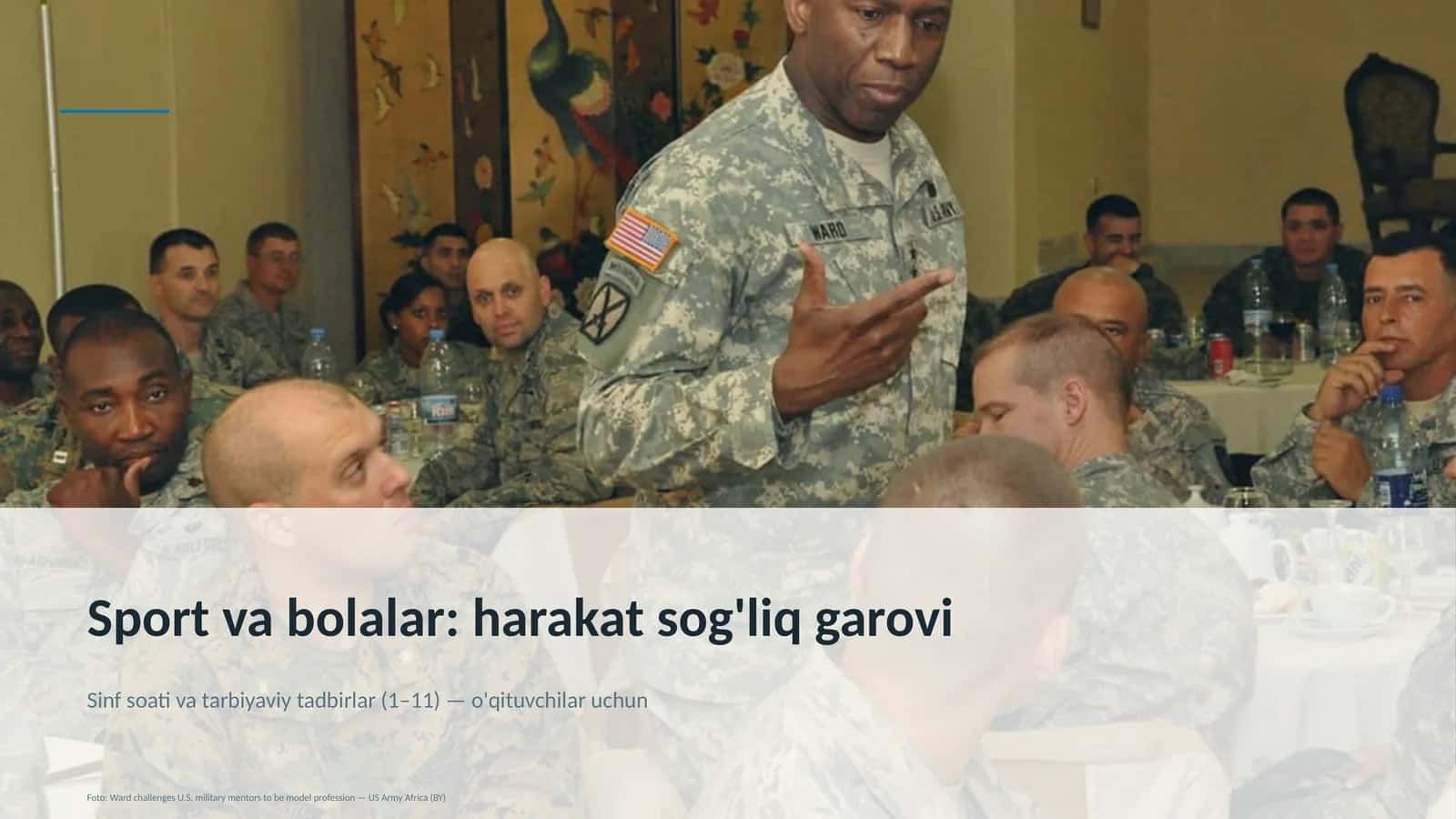Sinf soati va tarbiyaviy tadbirlar (1–11) — o'qituvchilar uchun
