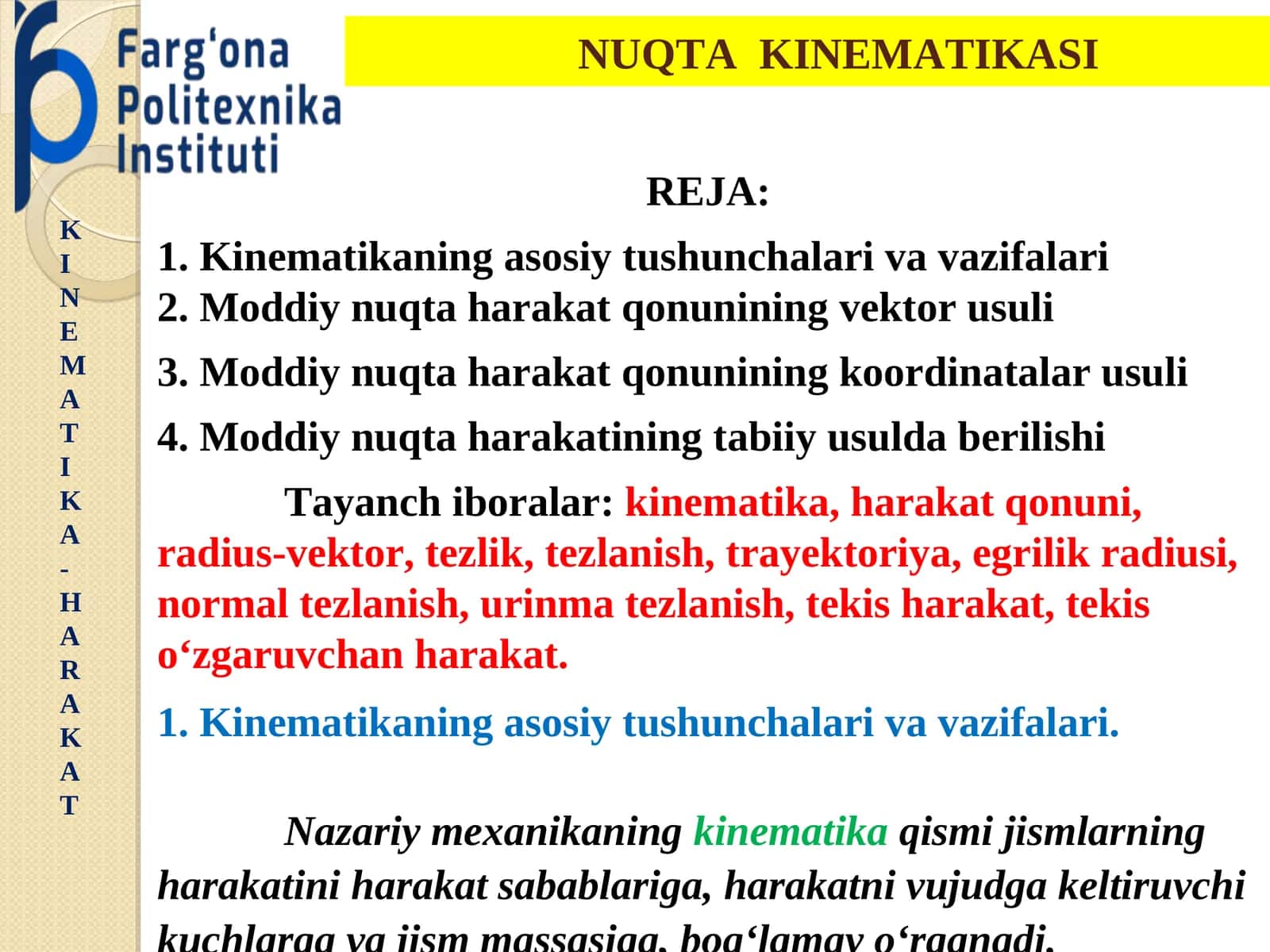 NUQTA KINEMATIKASI