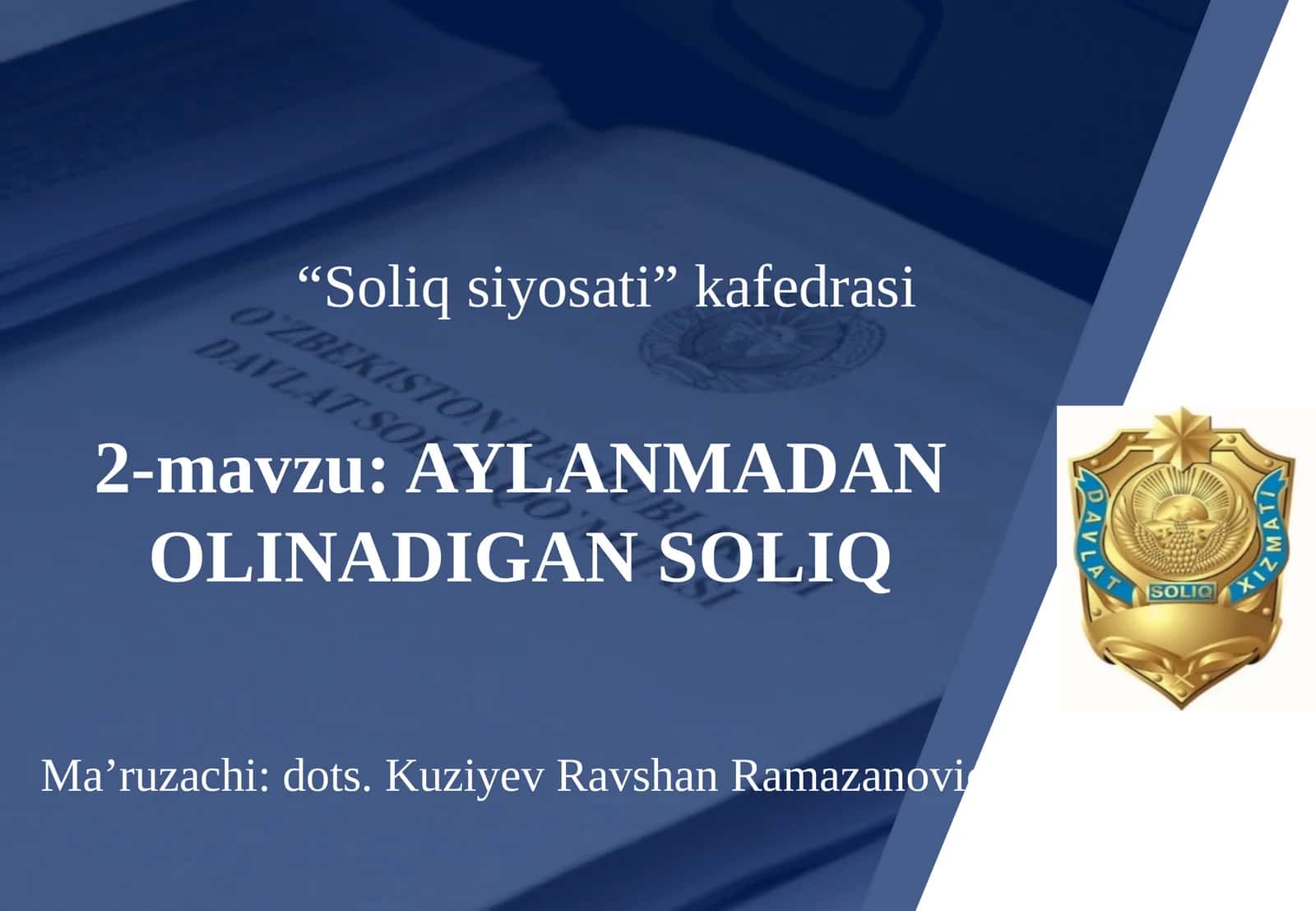 Aylanmadan Olinadigan Soliq