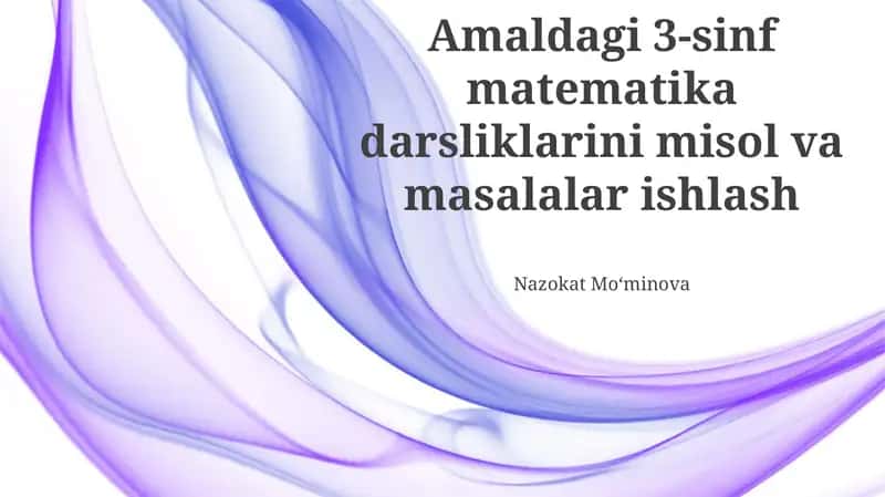 3-sinf matematika darsliklari