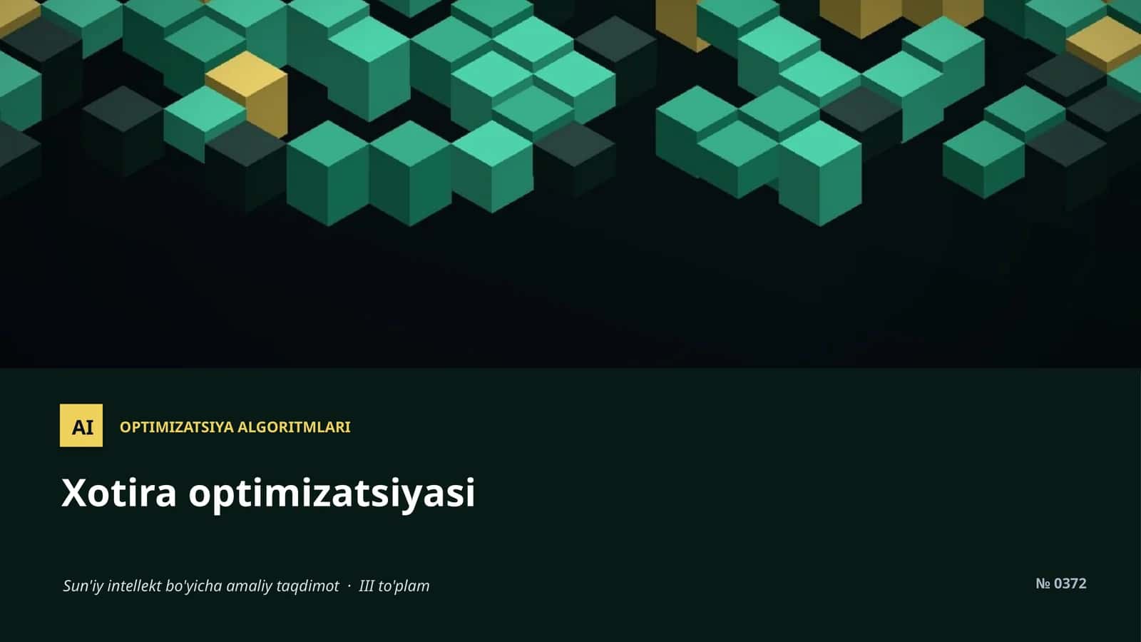 OPTIMIZATSIYA ALGORITMLARI