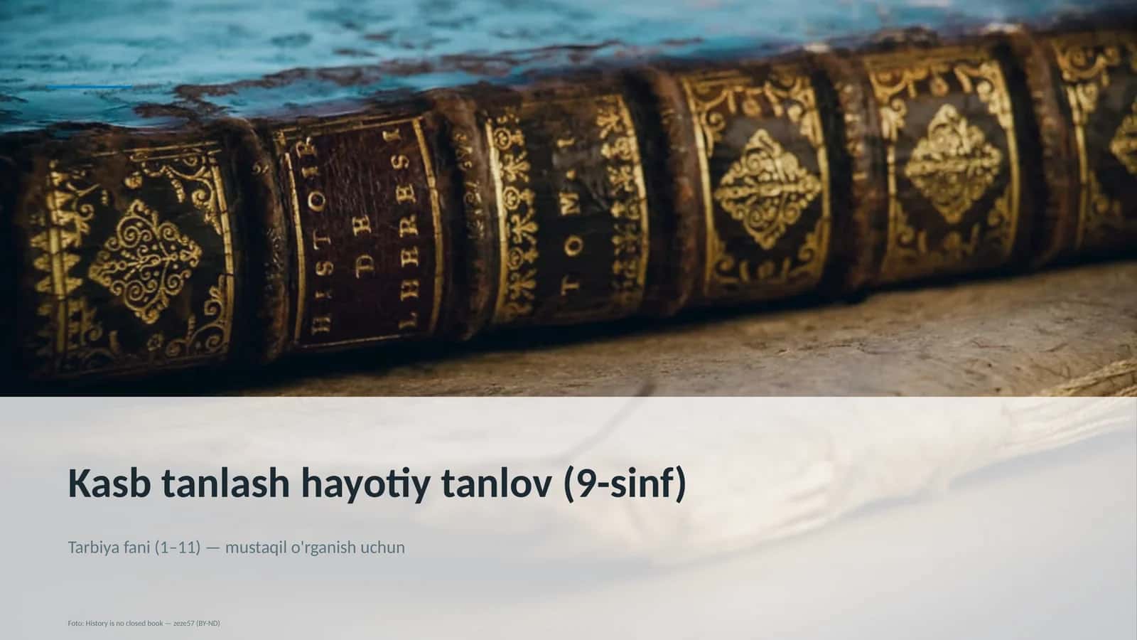 Kasb tanlash hayotiy tanlov (9-sinf)