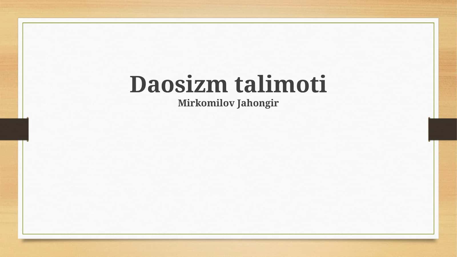 Daosizm talimoti