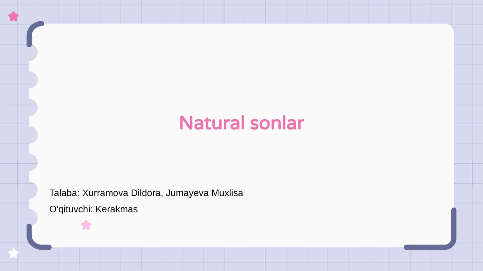 Natural sonlar