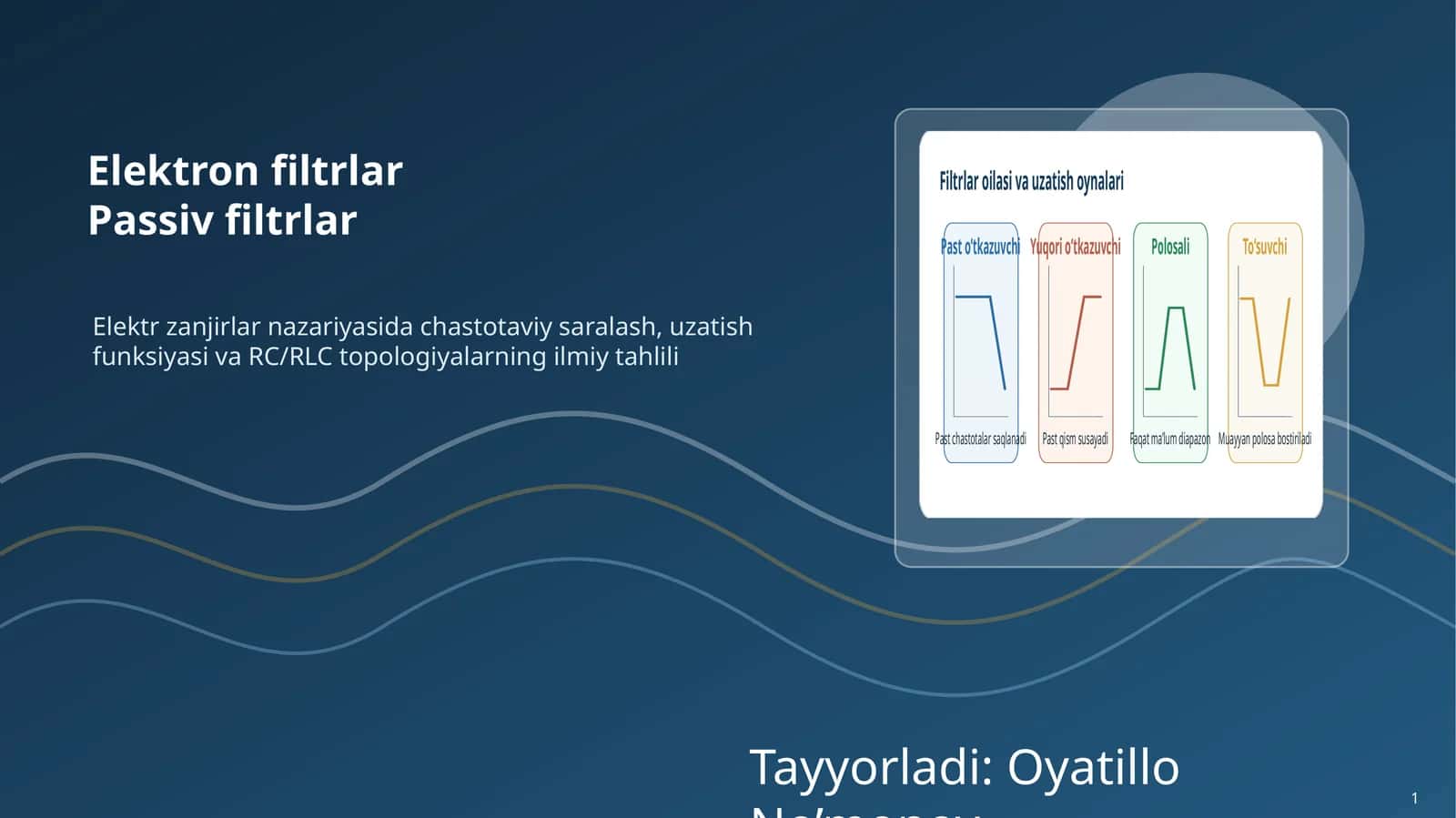 Elektron filtrlar
