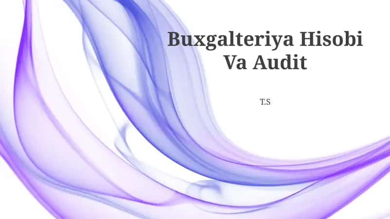 Buxgalteriya Hisobi Va Audit
