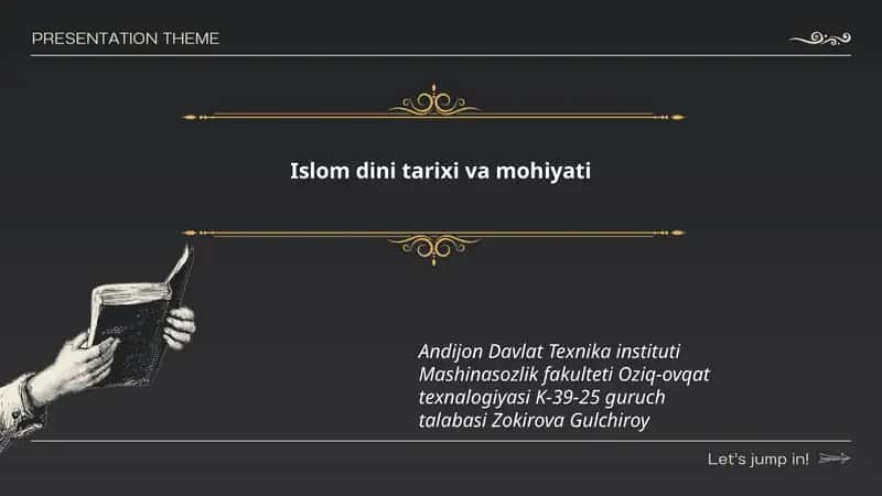 Islom dini tarixi va mohiyati