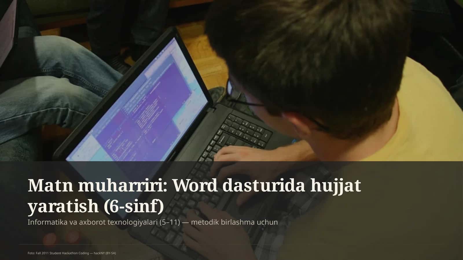Word dasturida hujjat yaratish (6-sinf)