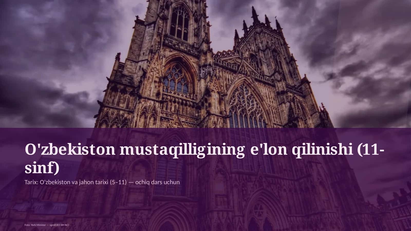 O'zbekiston mustaqilligining e'lon qilinishi (11-sinf)