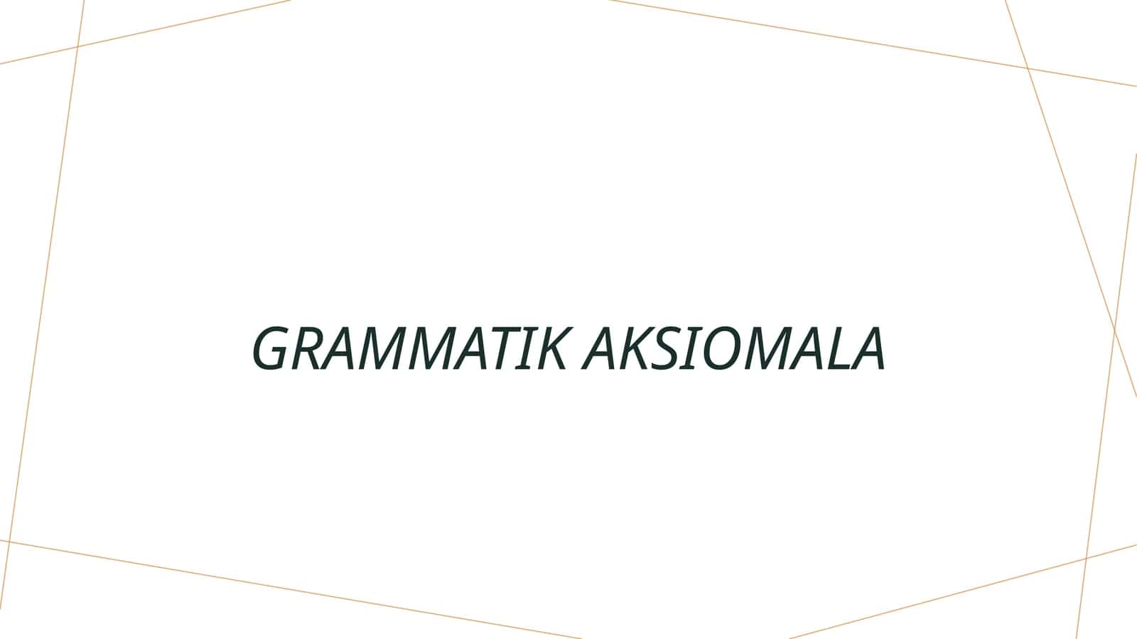 Grammatikaksiomalar