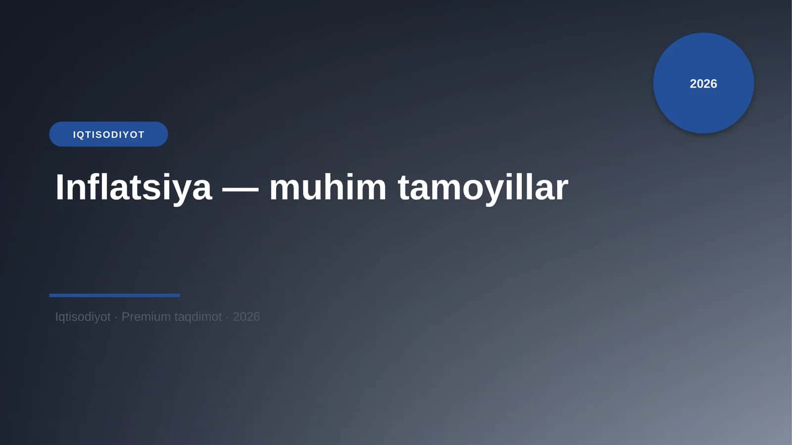 Inflatsiya — muhim tamoyillar