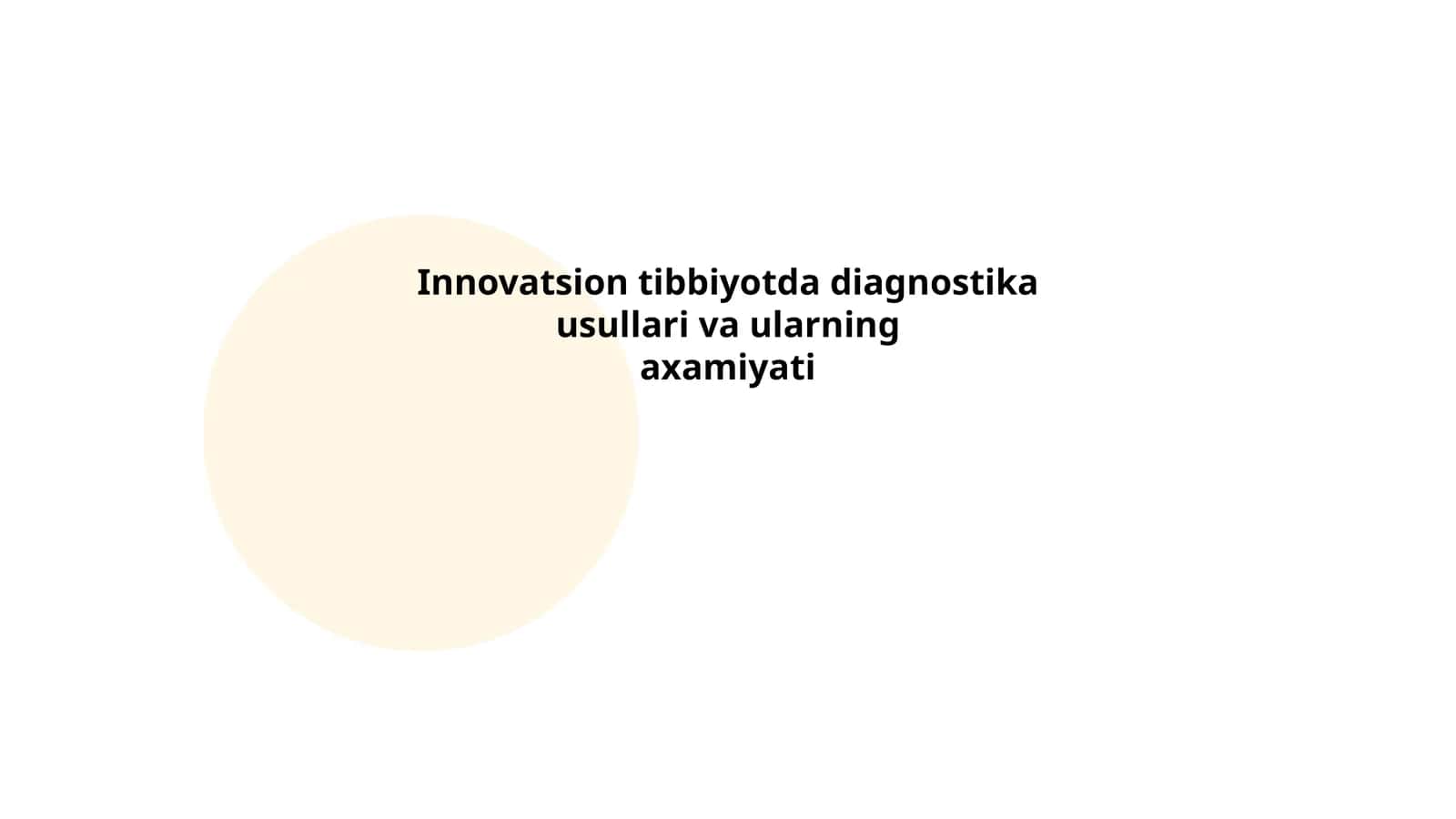 Sun'iy intellekt asosidagi tibbiy diagnostika tizimlari