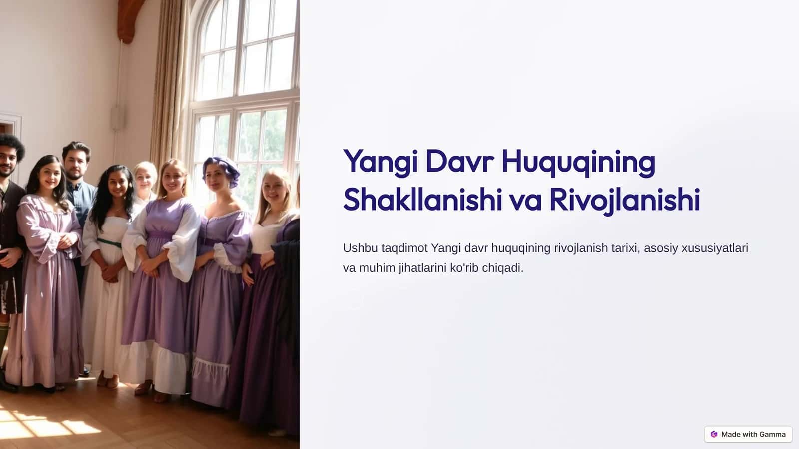 Yangi Davr Huquqining Shakllanishi va Rivojlanishi