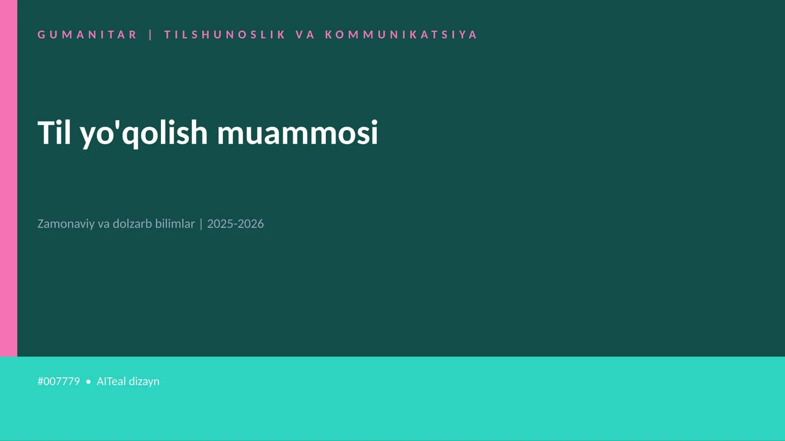 Til yo'qolish muammosi
