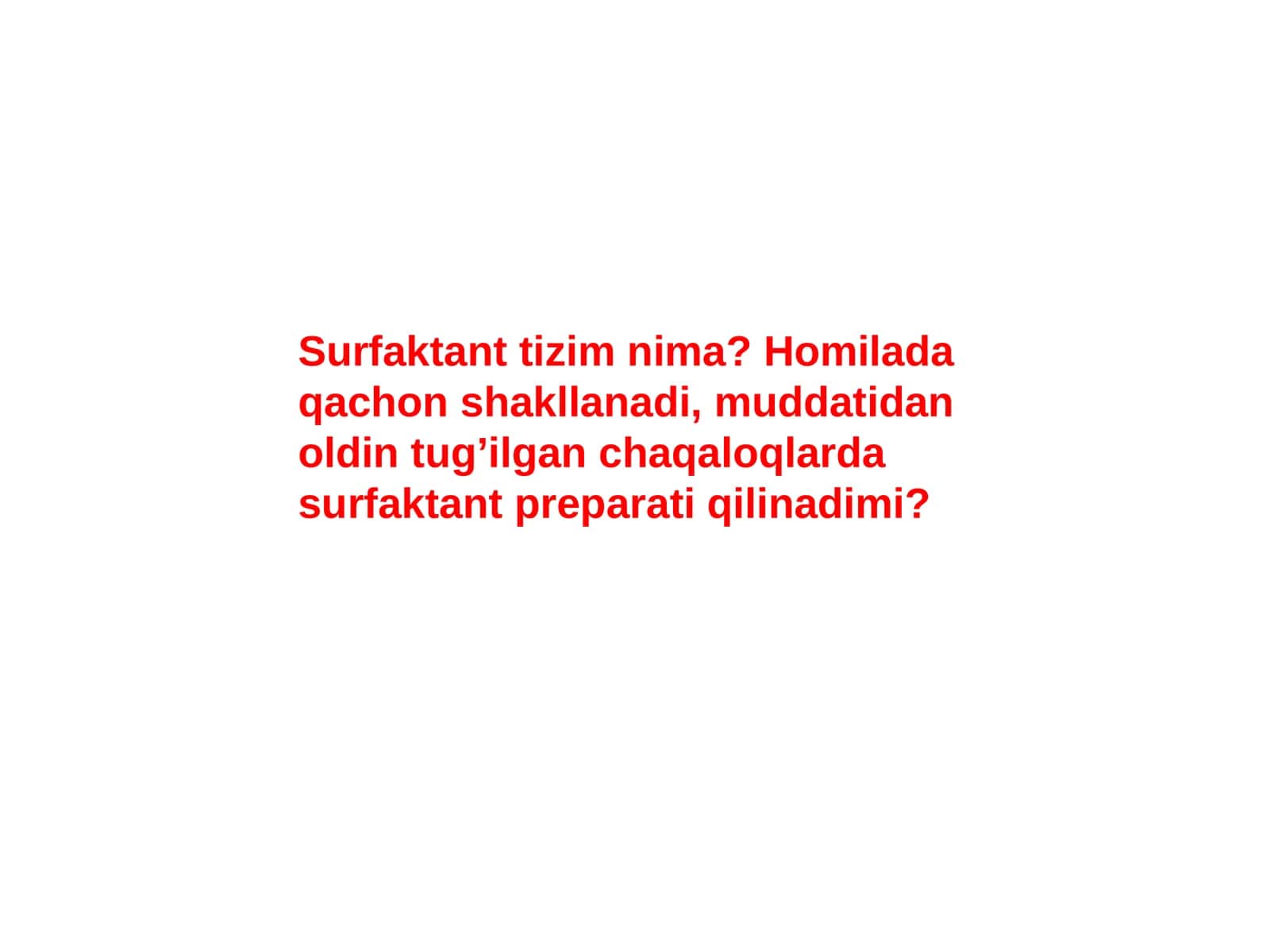 Surfaktant tizim