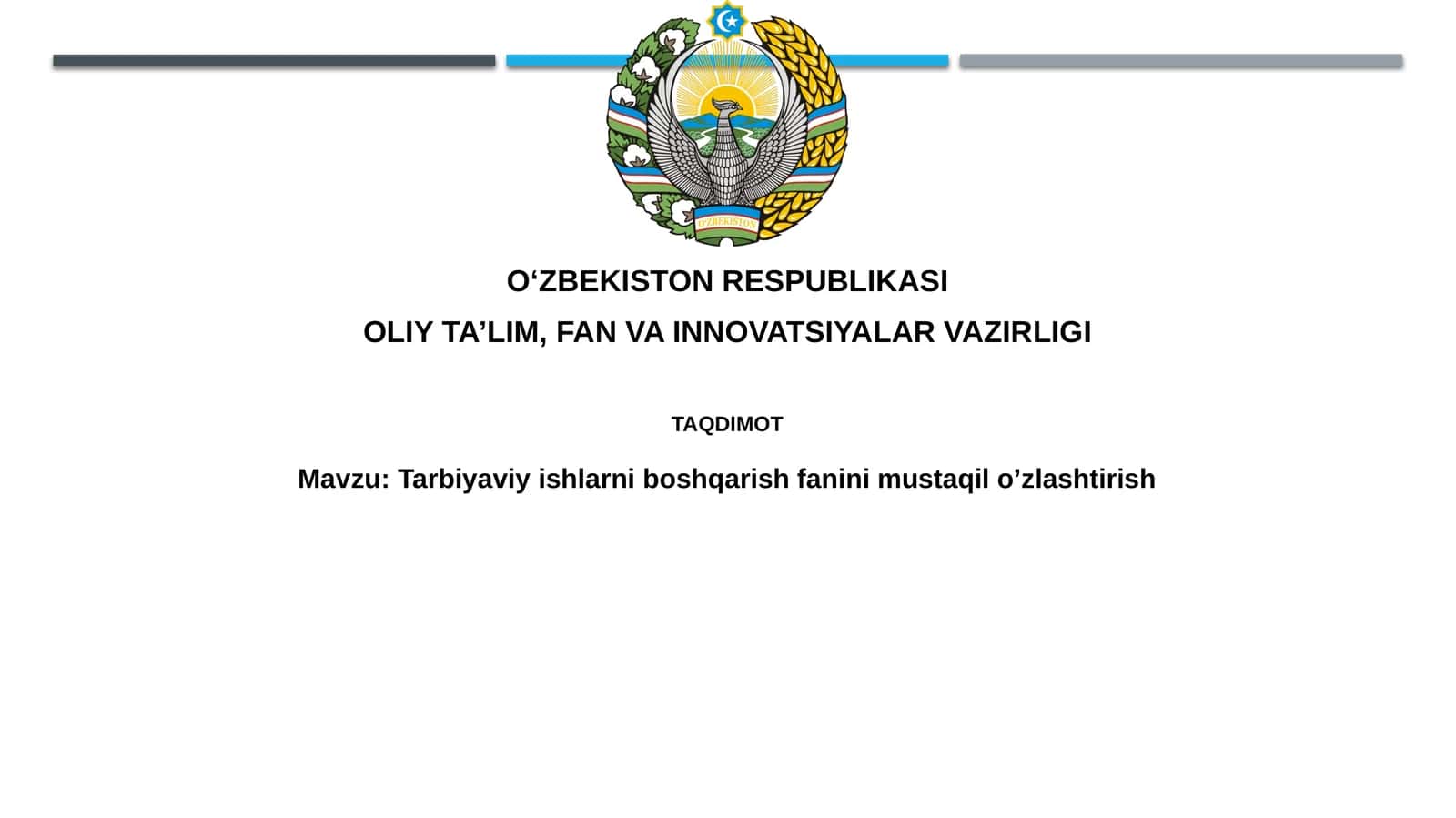 Ta'limiy ishni boshqarish ilmi