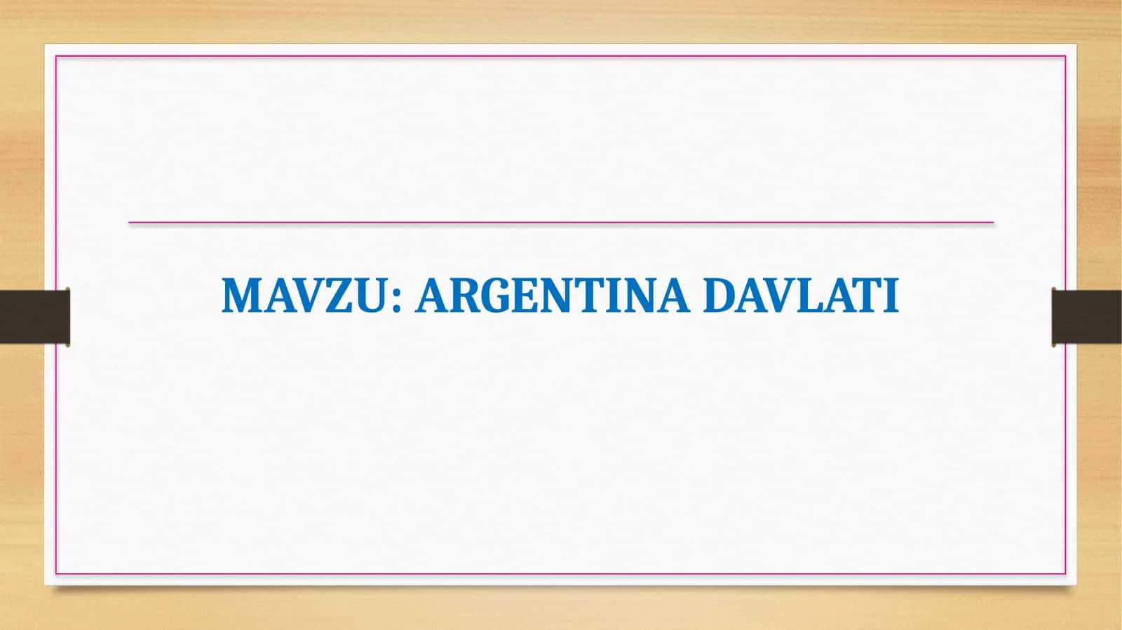 ARGENTINA DAVLATI