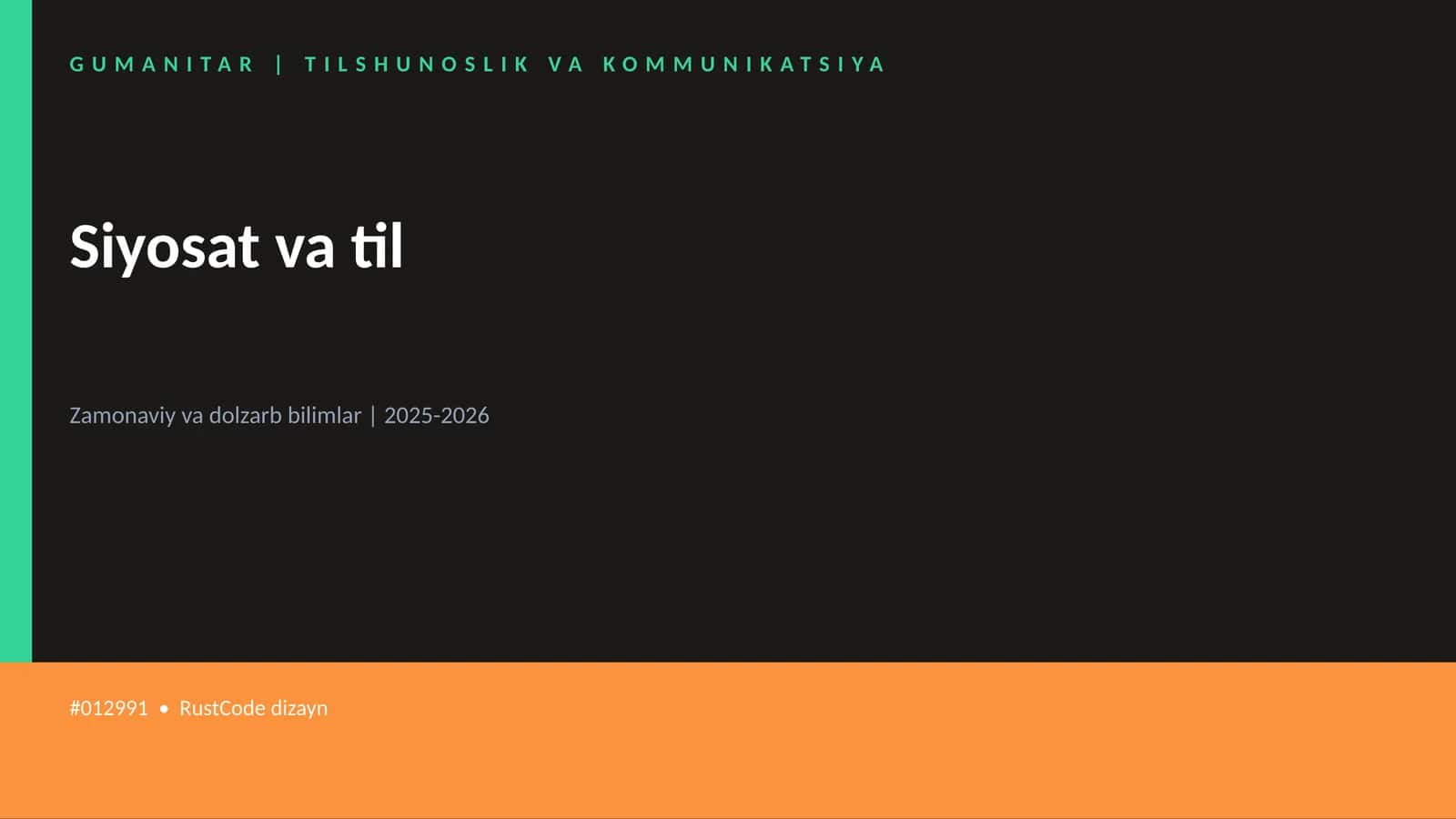Siyosat va til