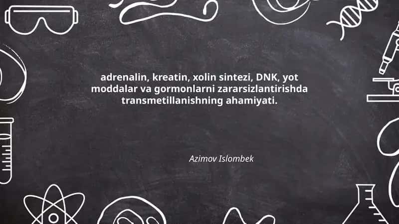 Transemetillanishning ahamiyati