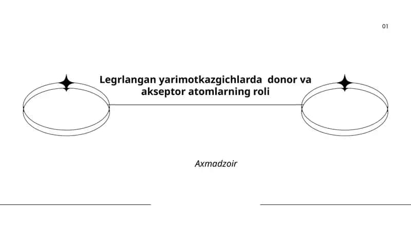 Legrlangan yarimotkazgichlarda donor va akseptor atomlarning roli