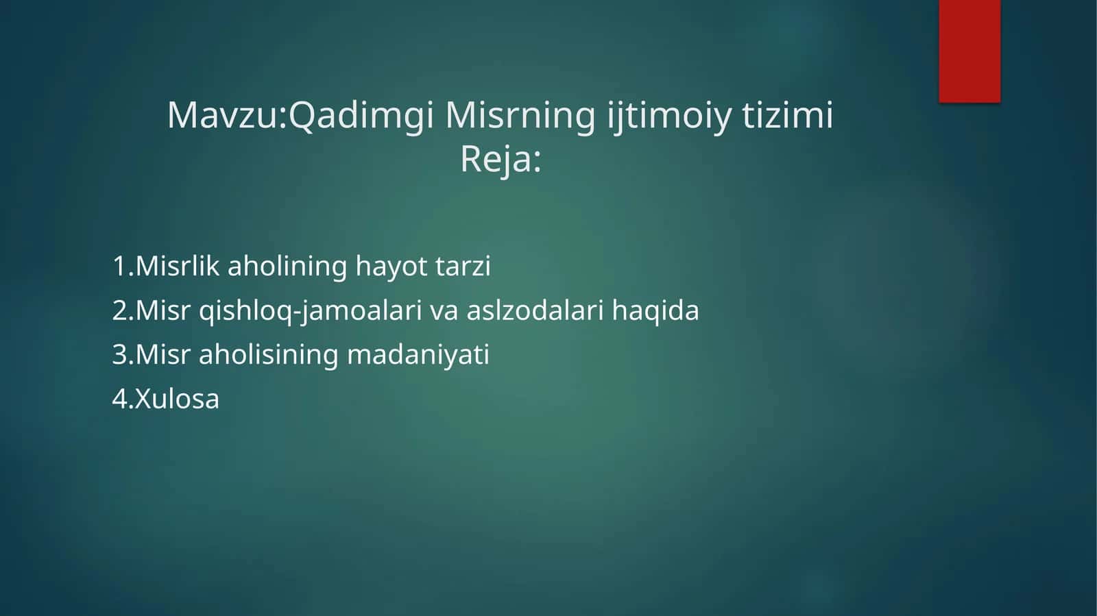 Qadimgi Misrning ijtimoiy tizimi