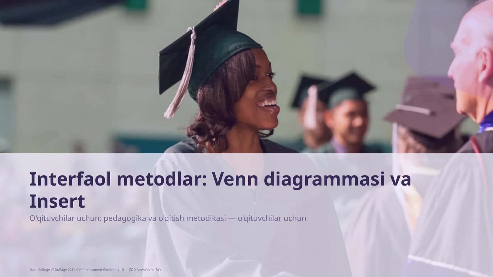 Interfaol metodlar: Venn diagrammasi va Insert